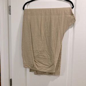 Lane Bryant straight leg, beige, linen pants in size 28.